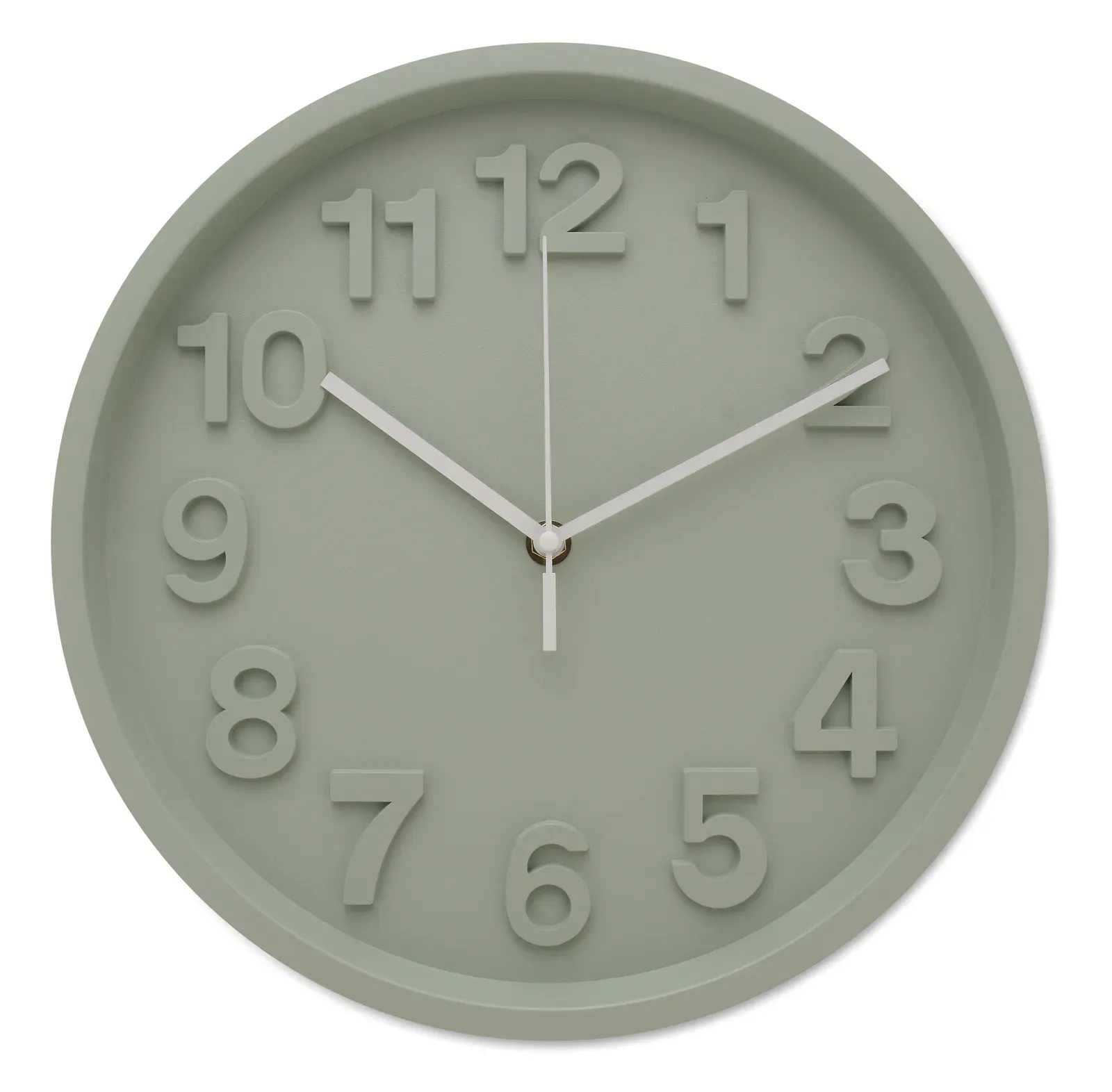 Muro Silent Wall Clock – Aluminium Hands — Mint Green