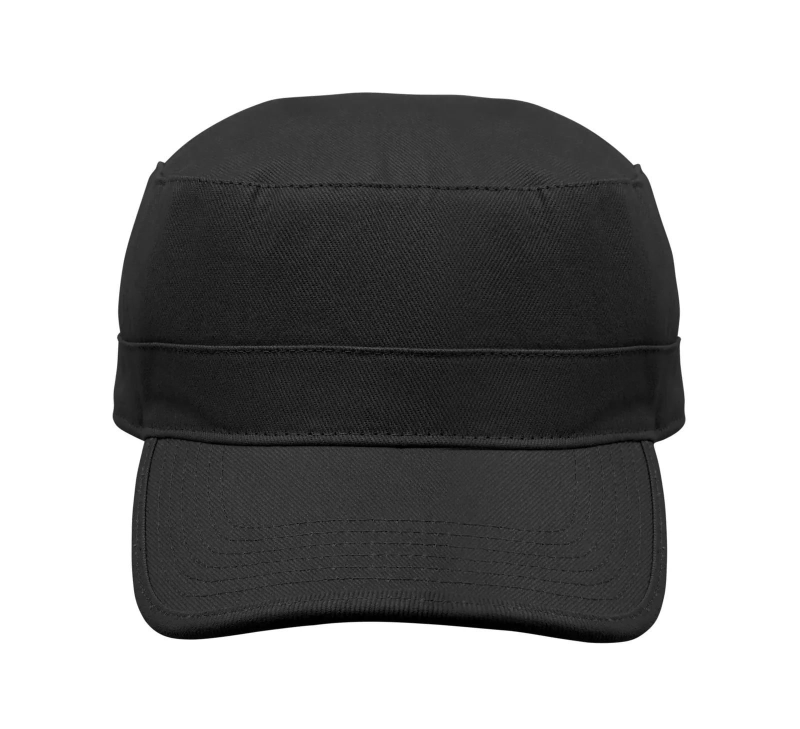 Field Military-Style Cotton Cap — Black
