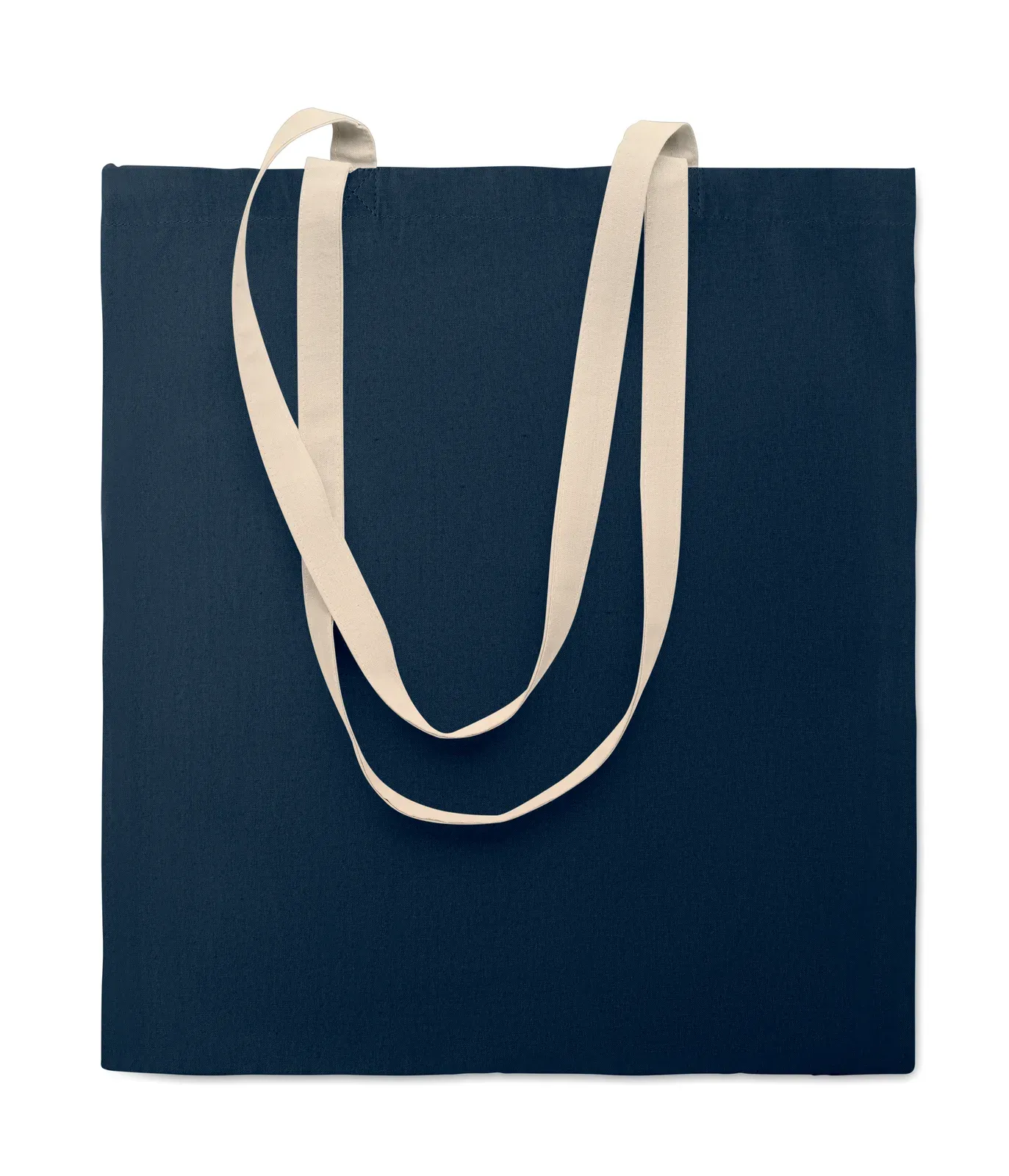 Cotton Shopping Bag Zevra Colour with Carry Weight Limit 2.5kgs — French Navy