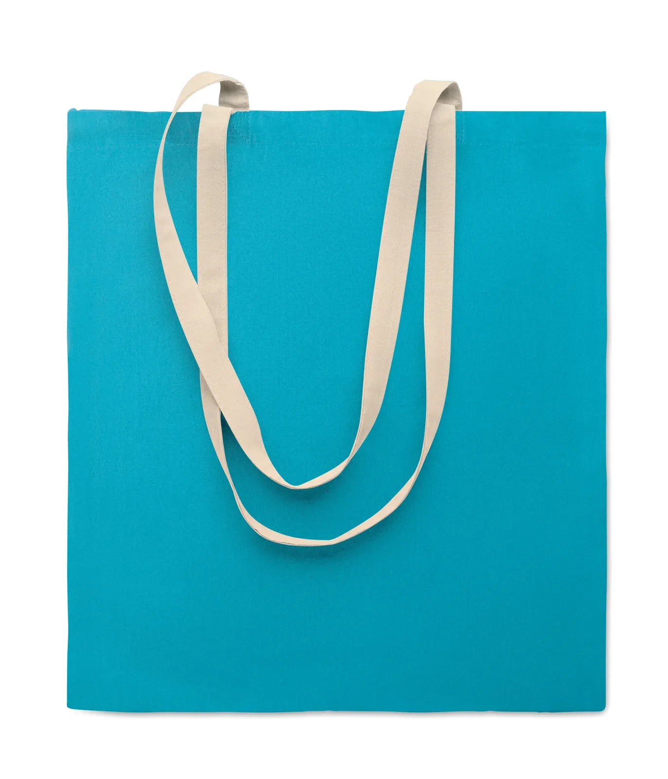Cotton Shopping Bag Zevra Colour with Carry Weight Limit 2.5kgs — Turquoise