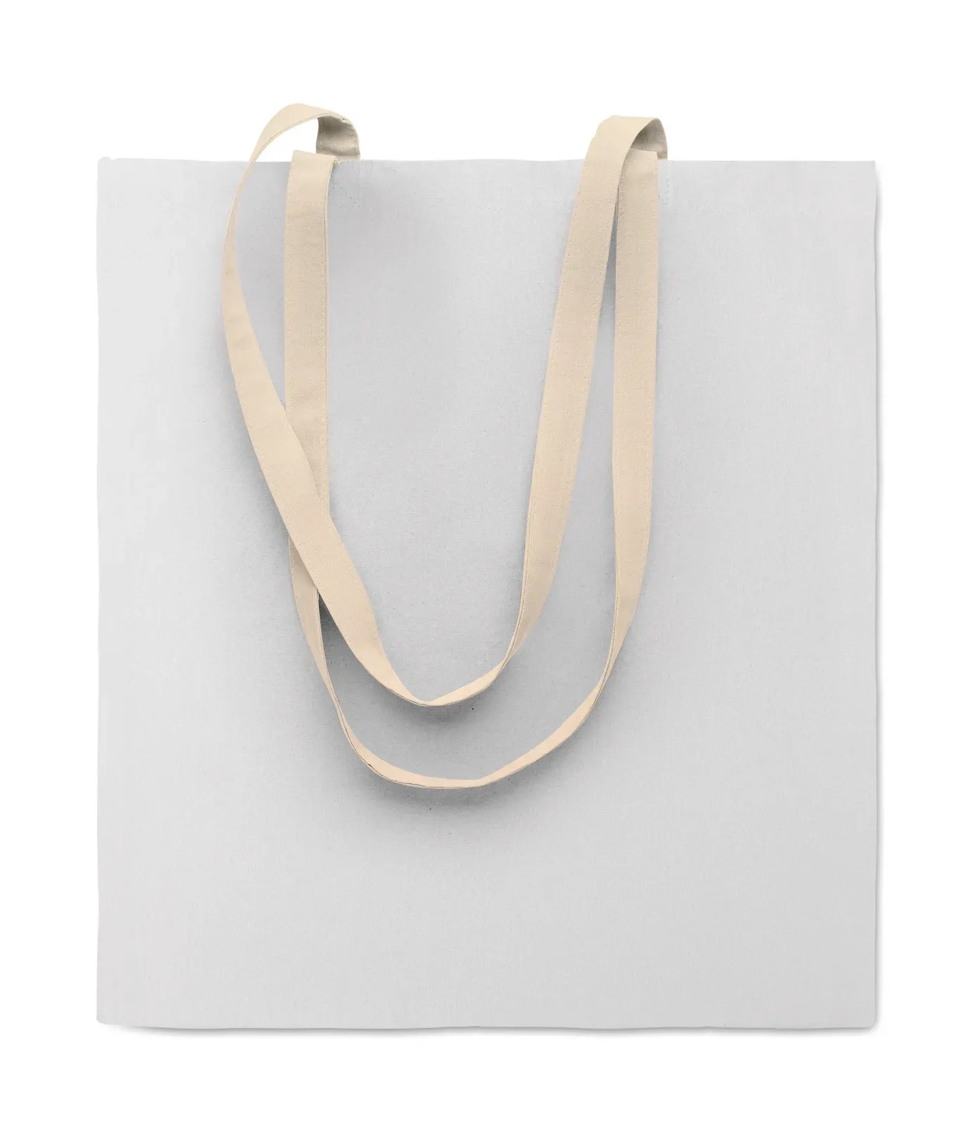 Cotton Shopping Bag Zevra Colour with Carry Weight Limit 2.5kgs — White