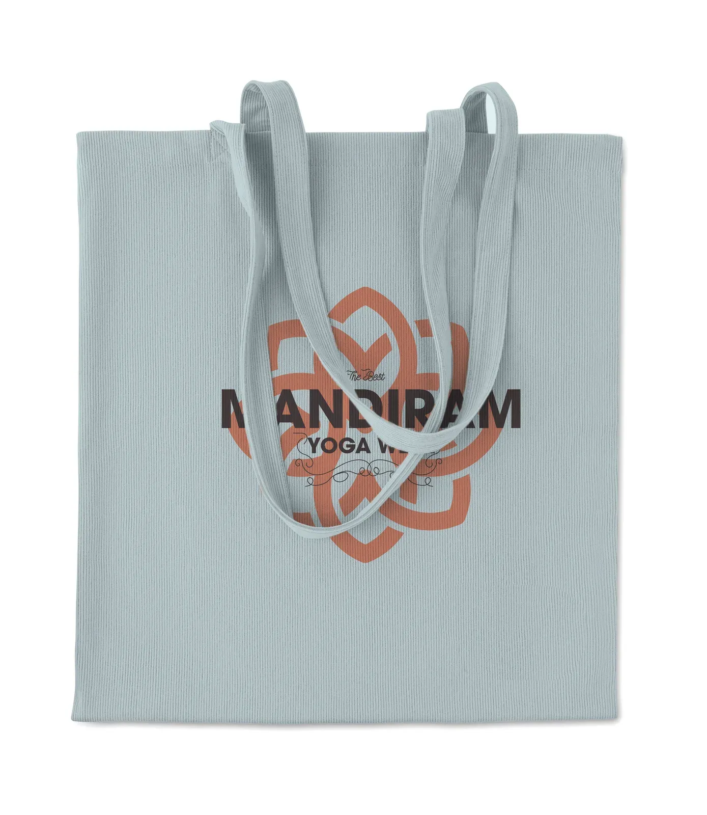 Polyester Shopping Bag Cordy B with Long Handles 38X42 cm MO2874 — Baby Blue