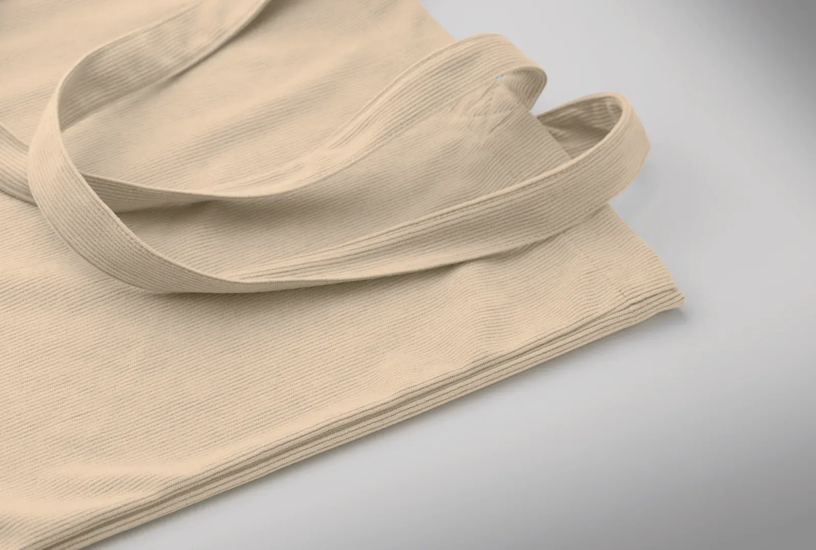 Polyester Shopping Bag Cordy B with Long Handles 38X42 cm MO2874 — Beige