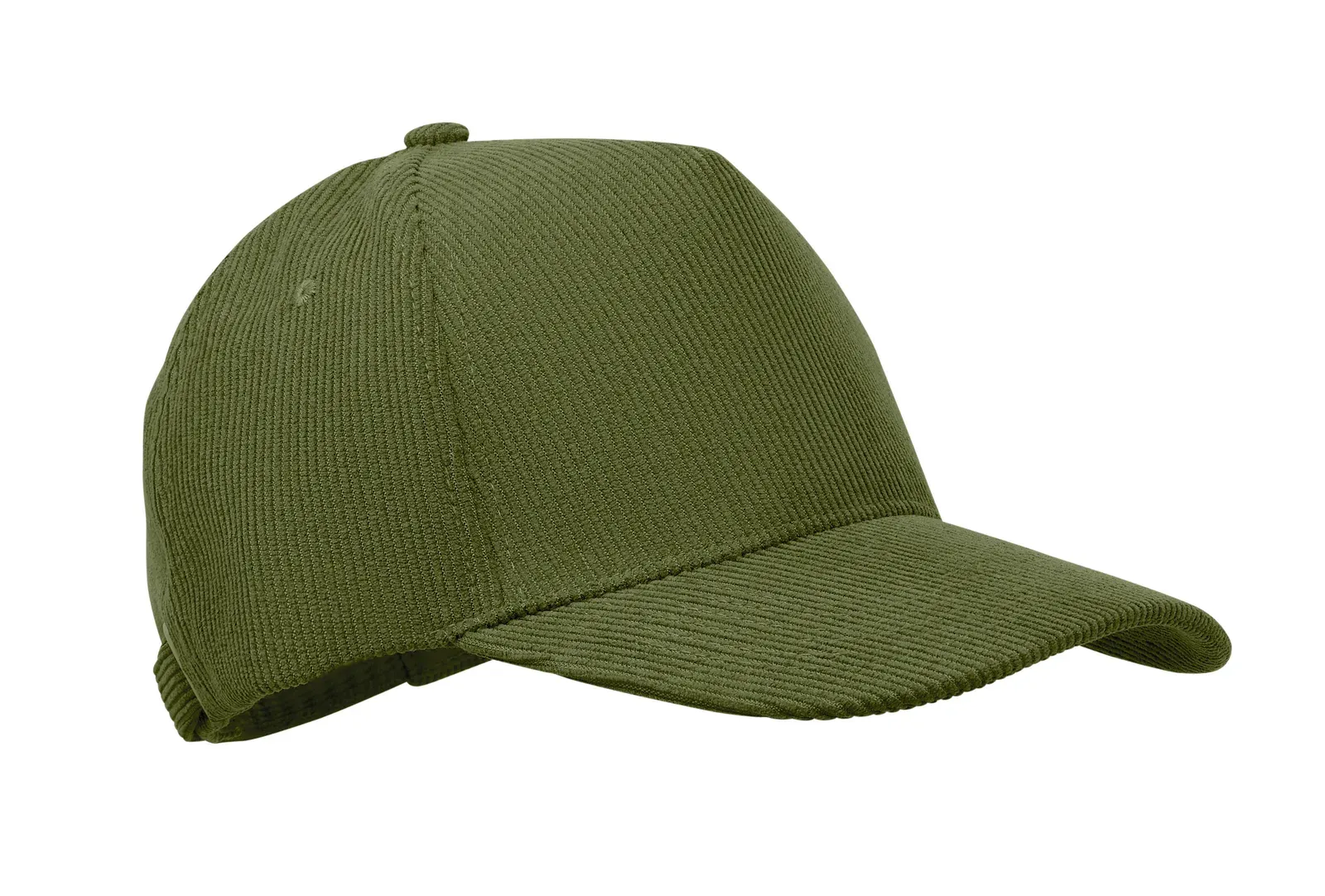Wale 5-Panel Corduroy Baseball Cap — Army Green