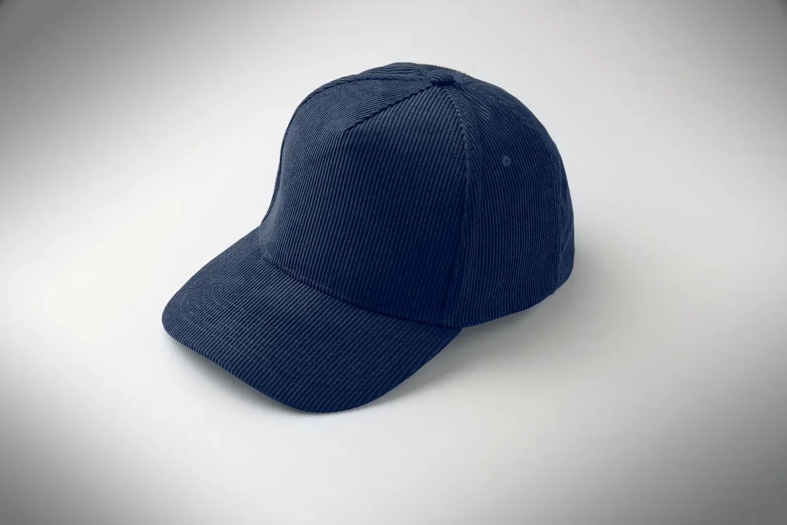 Wale 5-Panel Corduroy Baseball Cap — Blue
