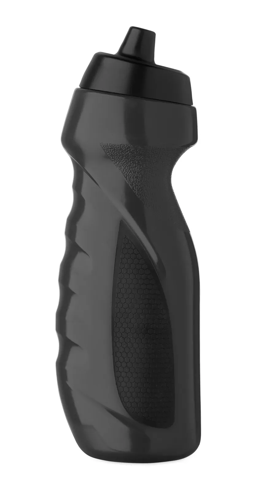 Fersk – Sports Bottle with Convenient Handgrip in Solid PE Plastic — Black