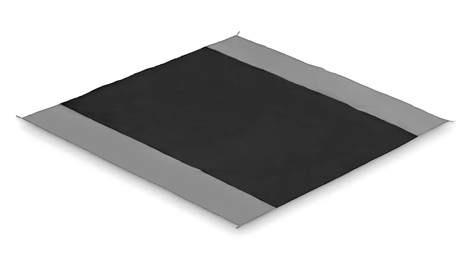 Nosand Lightweight Beach Mat with Carry Pouch, 200x210 cm — Black