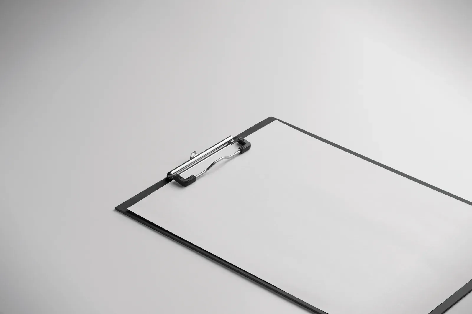 Clipa A4 Cardboard Clipboard – Lightweight, Silver Clip — Black