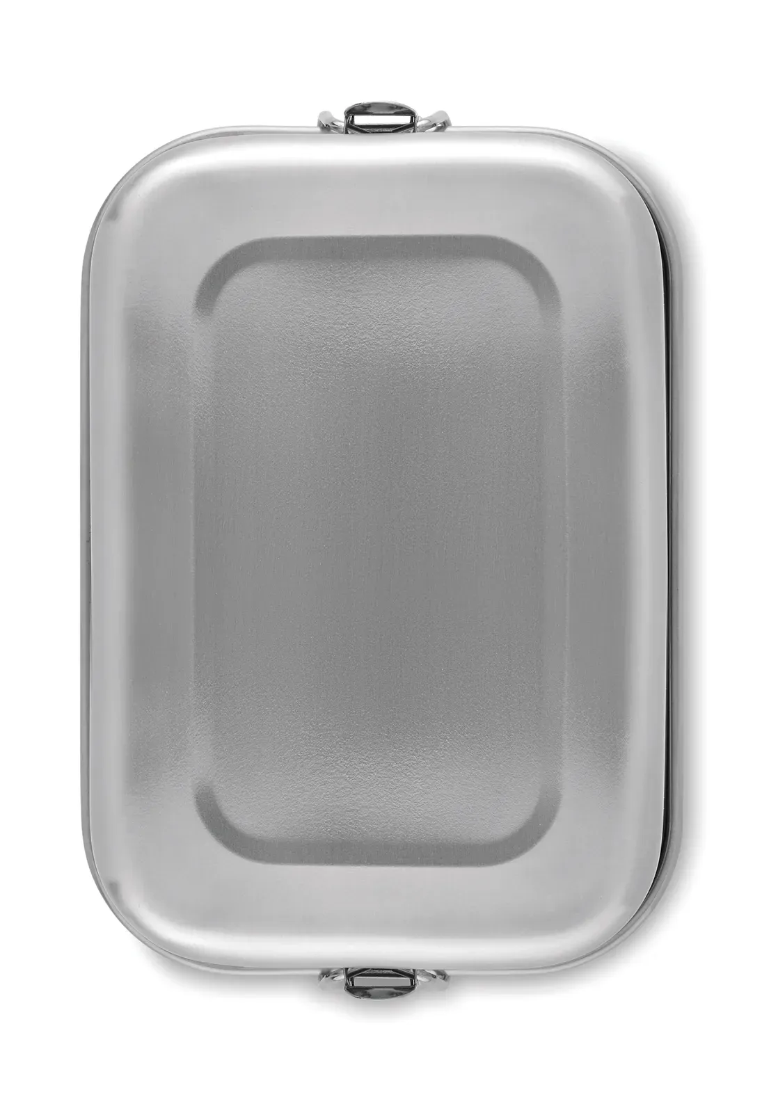 Gobuddy – Recycled Stainless Steel (90% Recycled Stainless Steel and 10% Stainless Steel) Lunch Box with Secure Side Buckles — Matt Silver