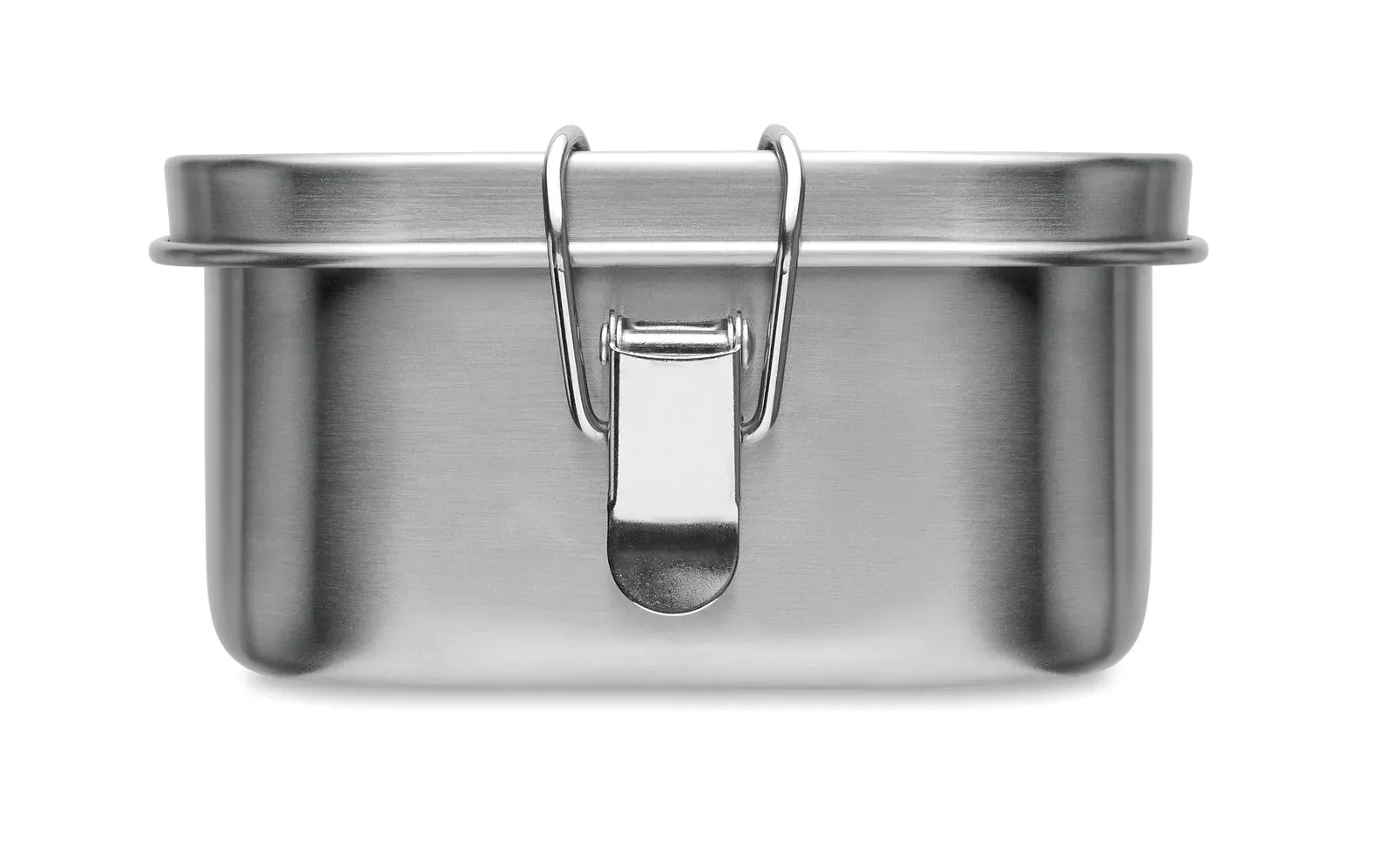 Gobuddy – Recycled Stainless Steel (90% Recycled Stainless Steel and 10% Stainless Steel) Lunch Box with Secure Side Buckles — Matt Silver