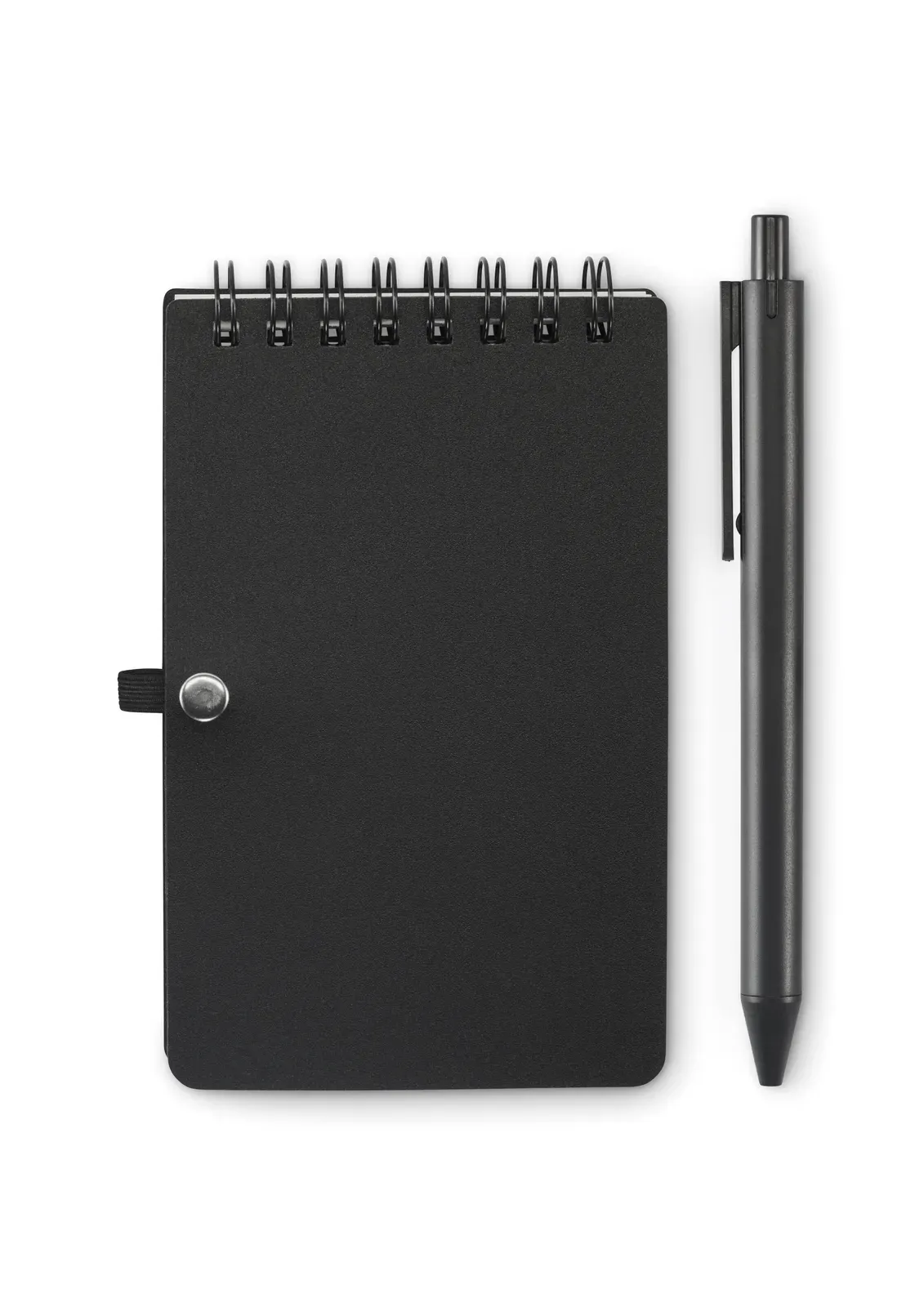 Kit Water-Repellent Notepad & Pen Set – Mineral Paper, 50-Sheet Lined Refill — Black