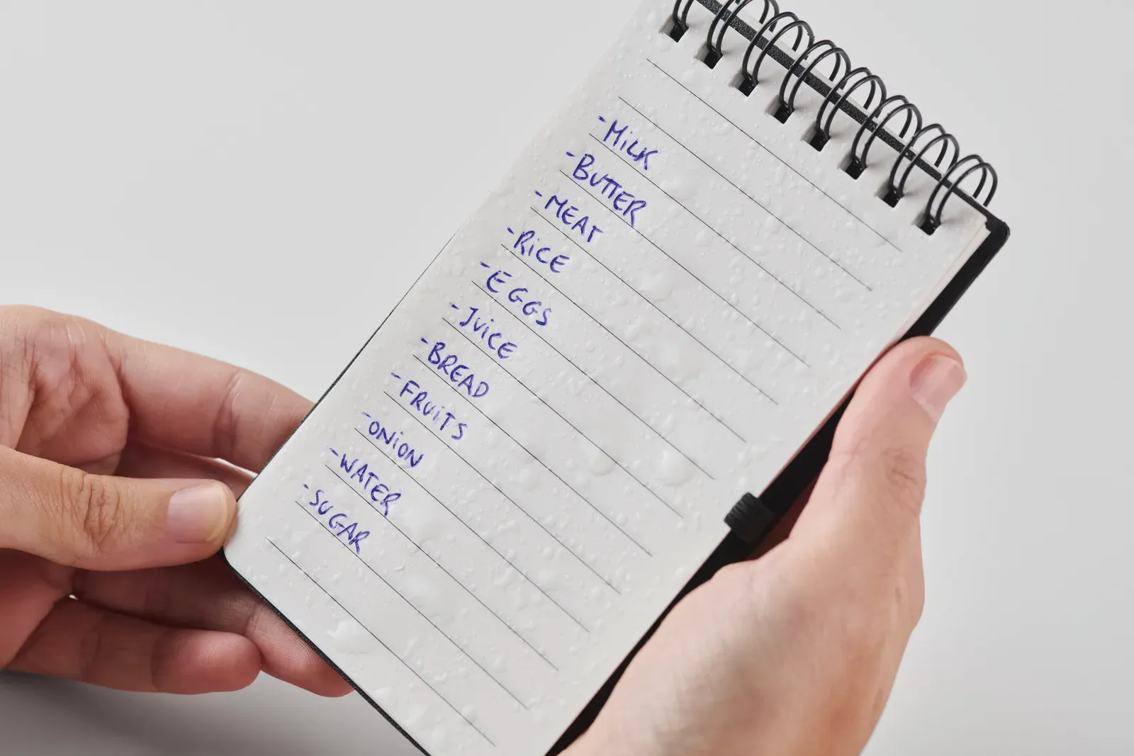 Kit Water-Repellent Notepad & Pen Set – Mineral Paper, 50-Sheet Lined Refill — Black