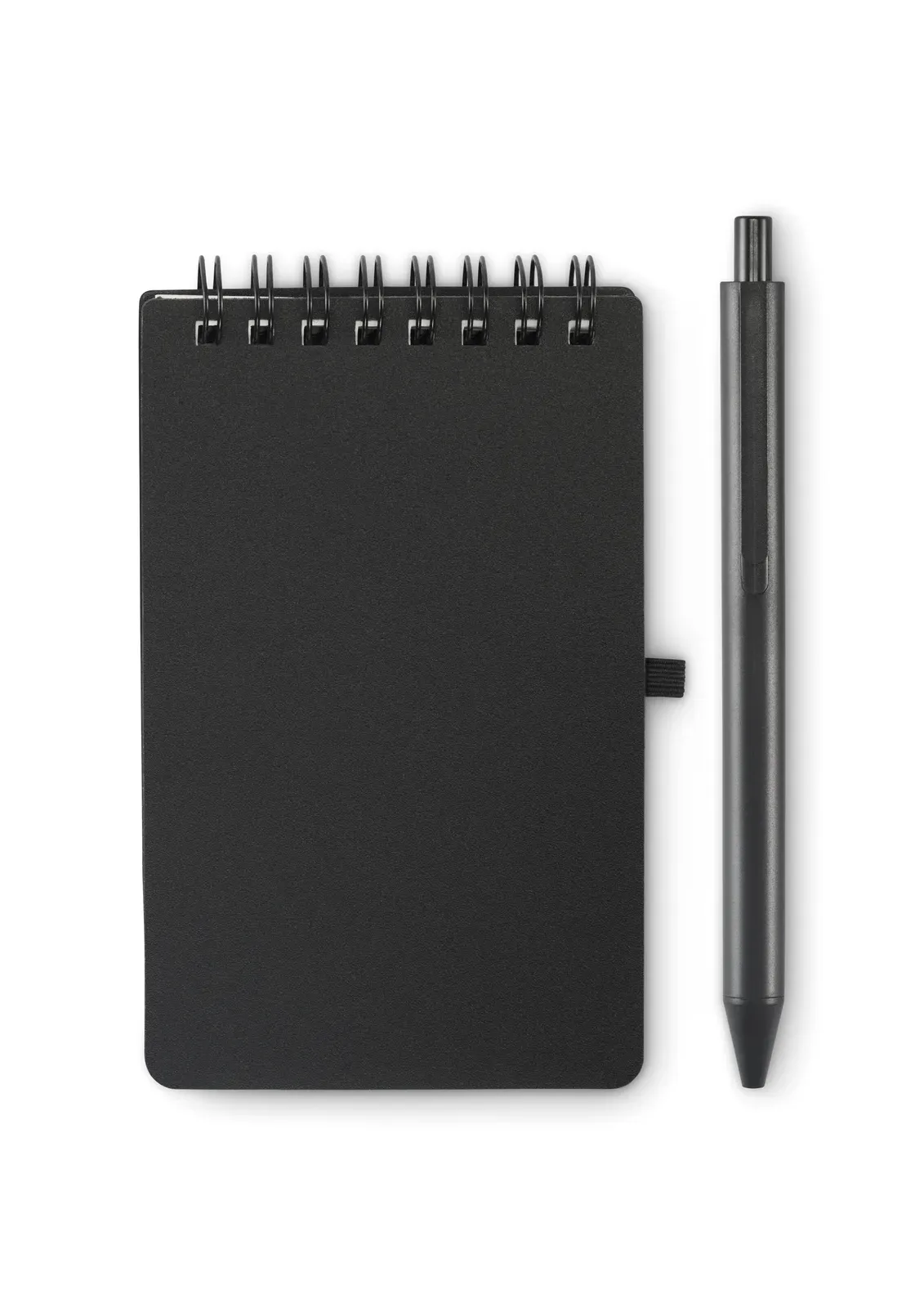 Kit Water-Repellent Notepad & Pen Set – Mineral Paper, 50-Sheet Lined Refill — Black