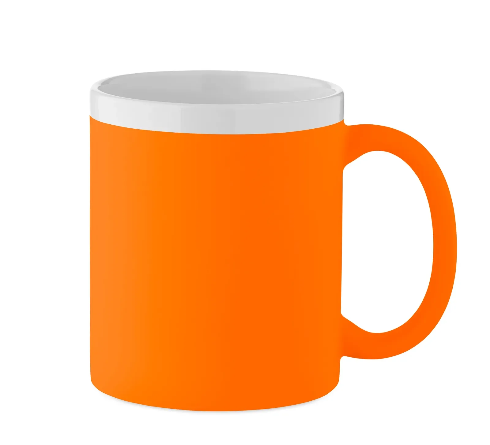 Mugiva – Stoneware Ceramic Mug with Matt Finish Exterior and White Inner and Rim; Suitable for Engraving