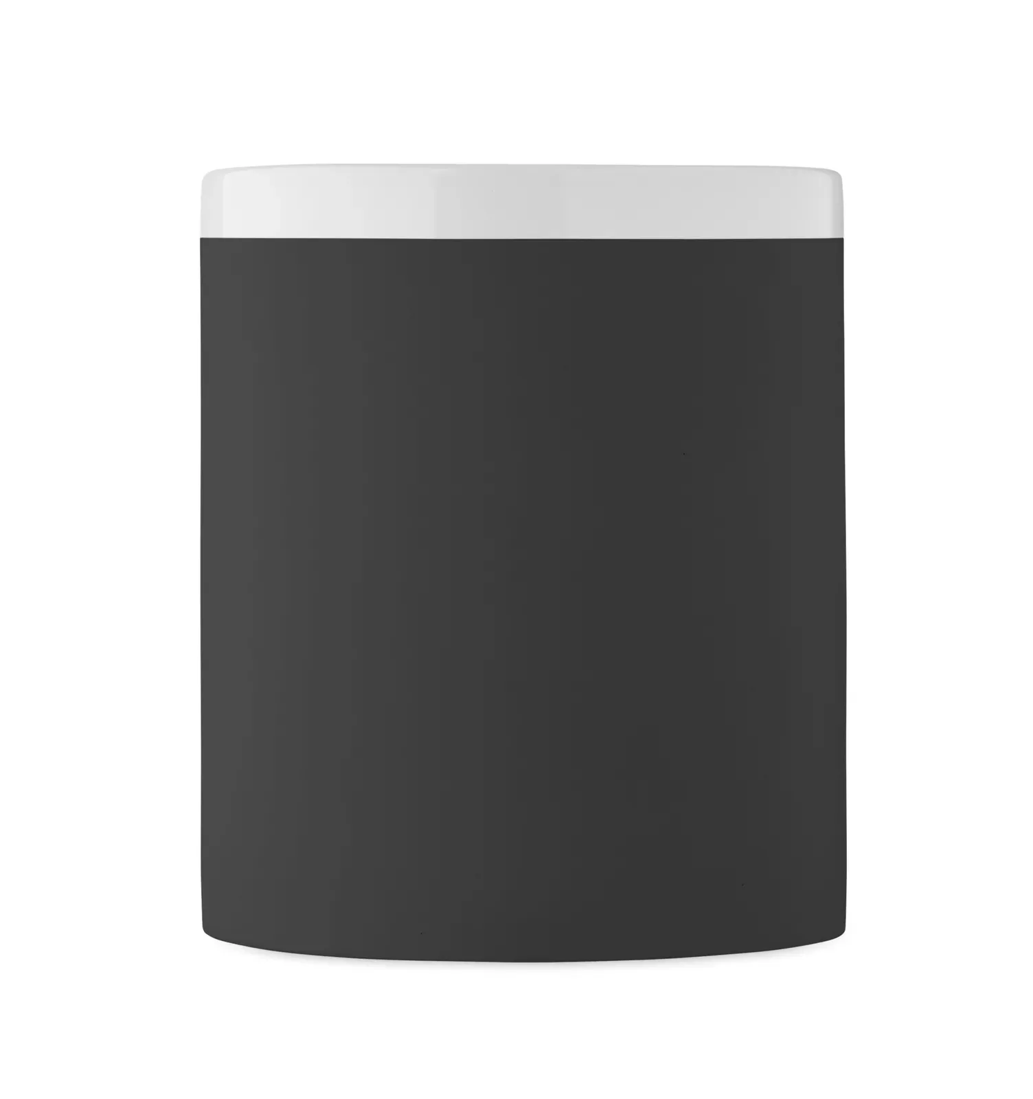 Mugiva – Stoneware Ceramic Mug with Matt Finish Exterior and White Inner and Rim; Suitable for Engraving — Black