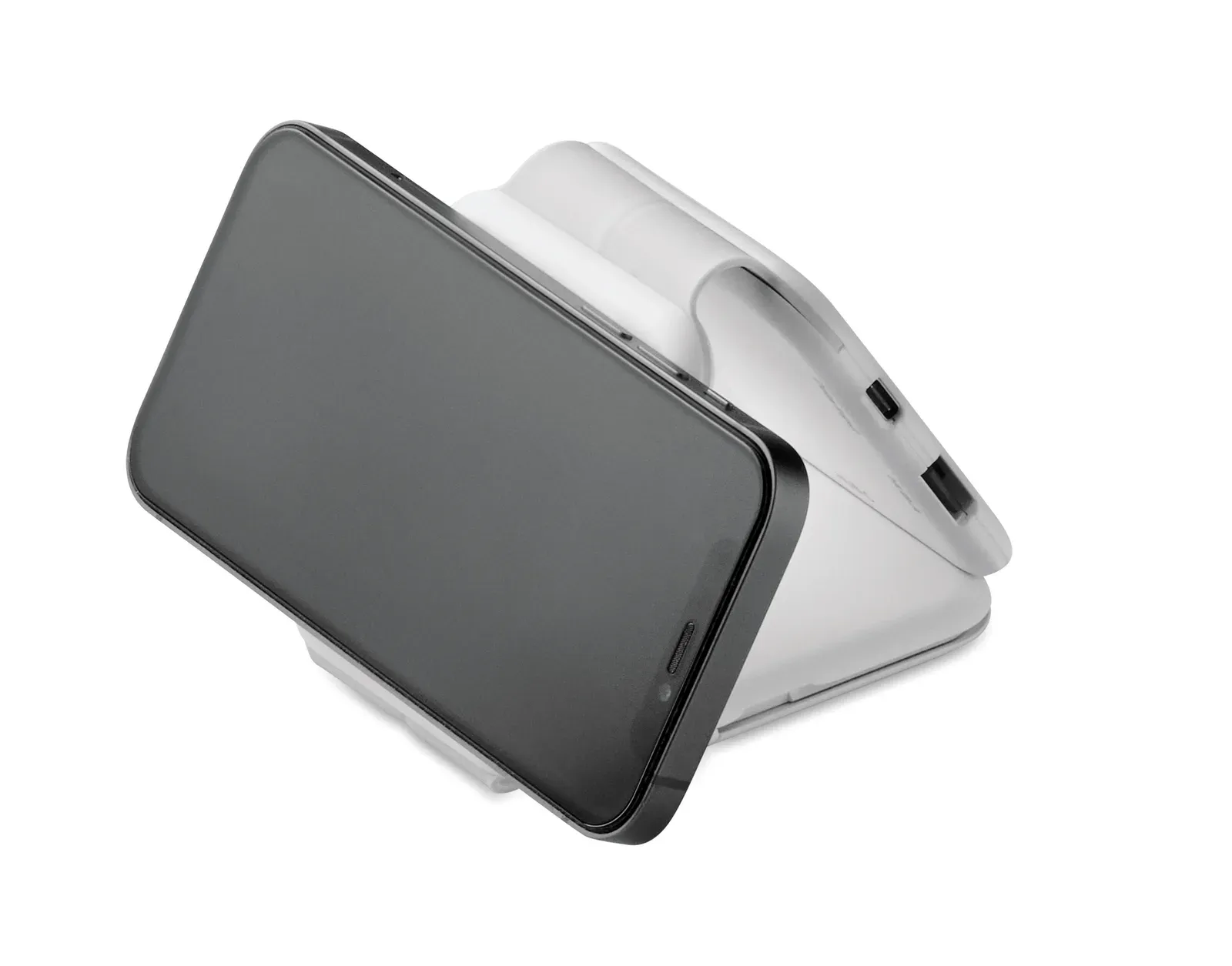 Rois Magnetic Charging Station – 3 Wireless Spots, USB-C/A Hub — White