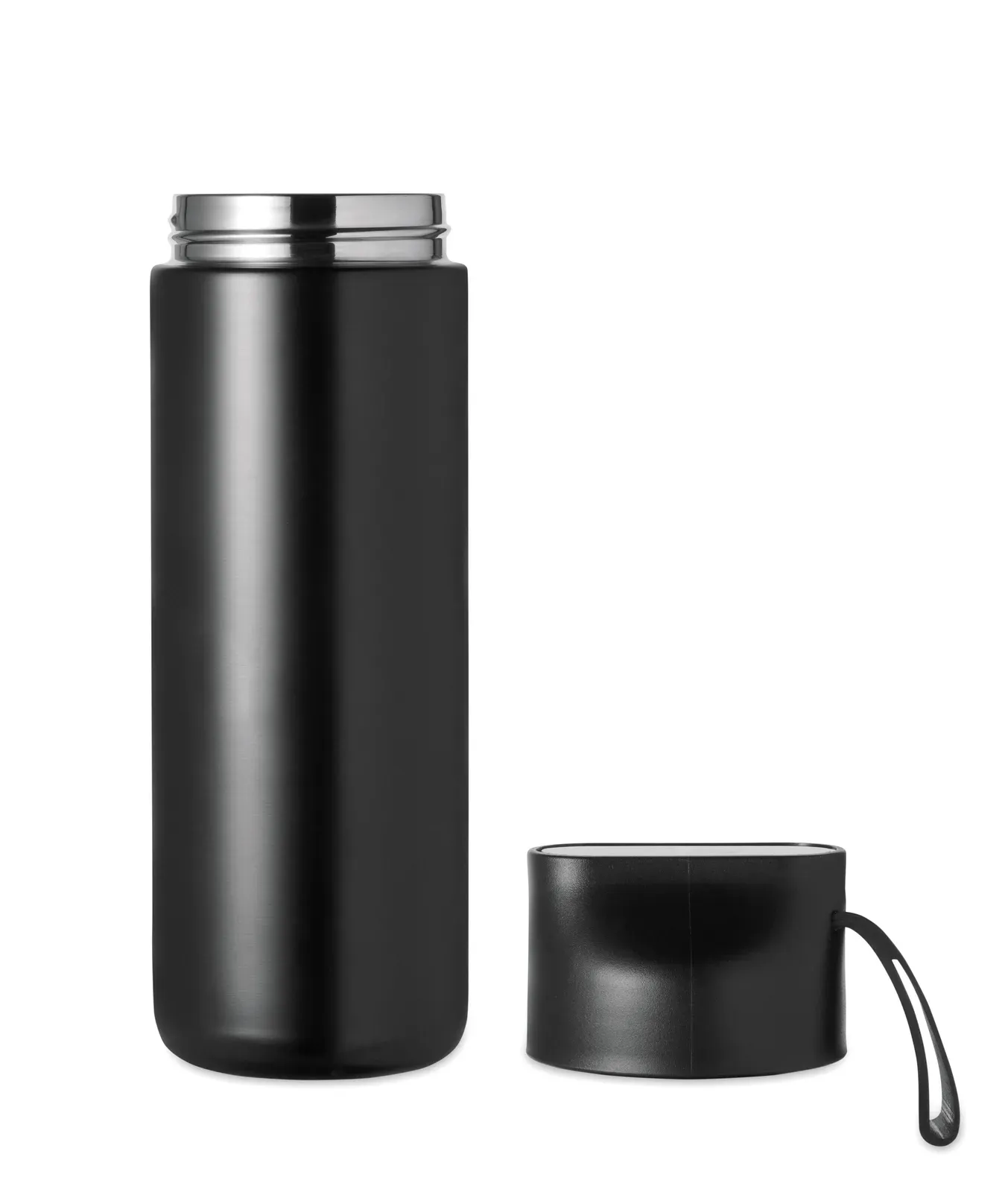 Hithere 2-Piece Gift Set - Insulated Bottle & 21" Windproof Umbrella — Black