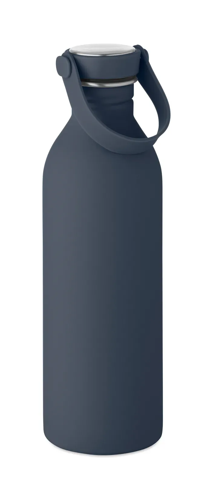 Svalur – Single Wall Bottle Made of 90 % Recycled Stainless Steel and 10% Stainless Steel with Rubber Finish — French Navy