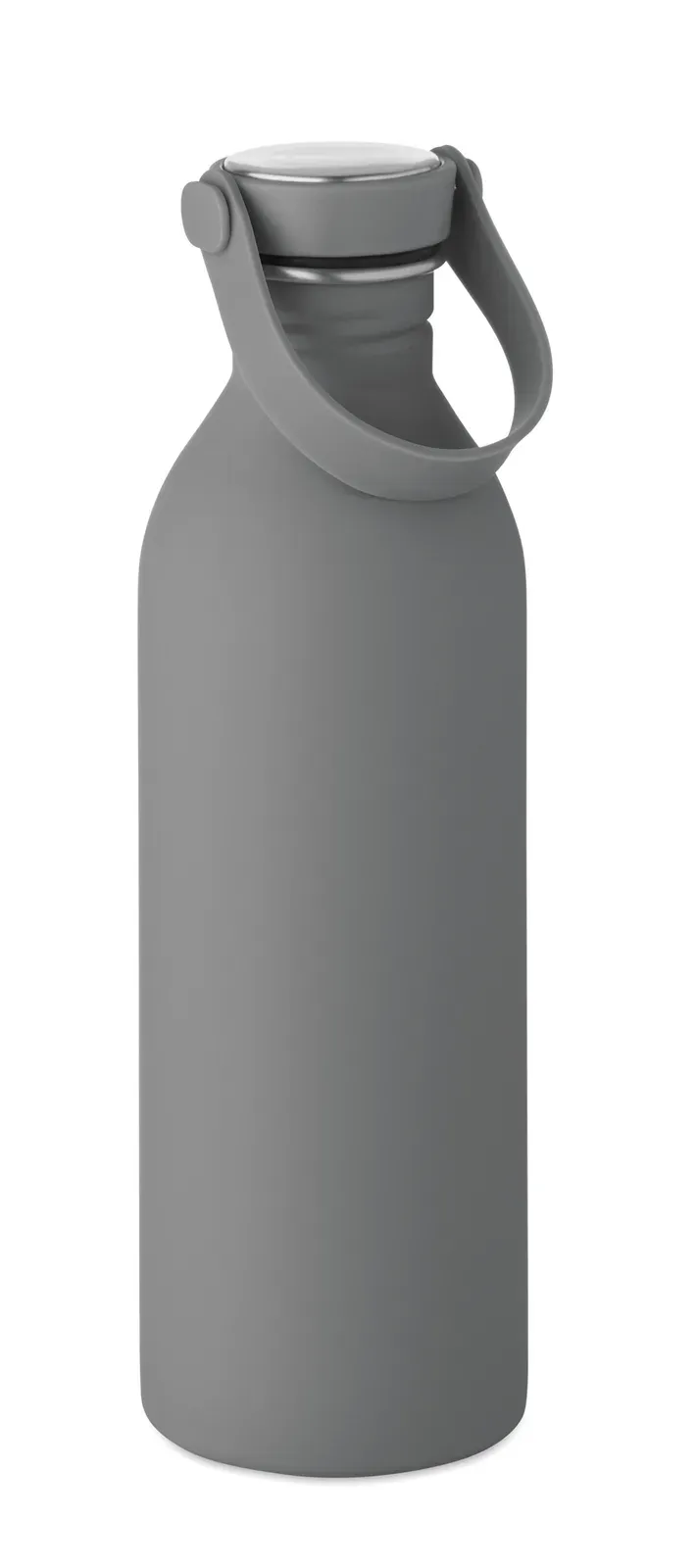 Svalur – Single Wall Bottle Made of 90 % Recycled Stainless Steel and 10% Stainless Steel with Rubber Finish — Stone Grey