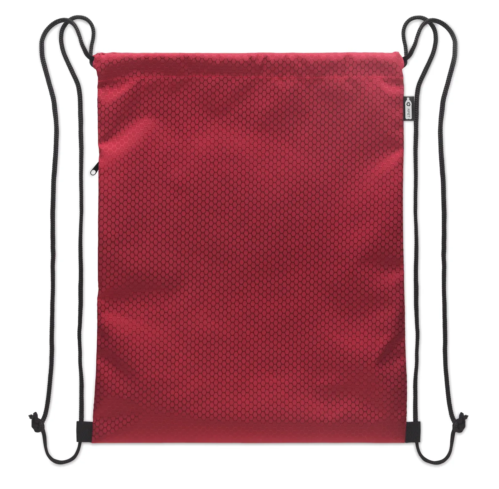 RPET Drawstring Bag Daykit with Zippered Pocket 34X42 cm MO2920 — Burgundy