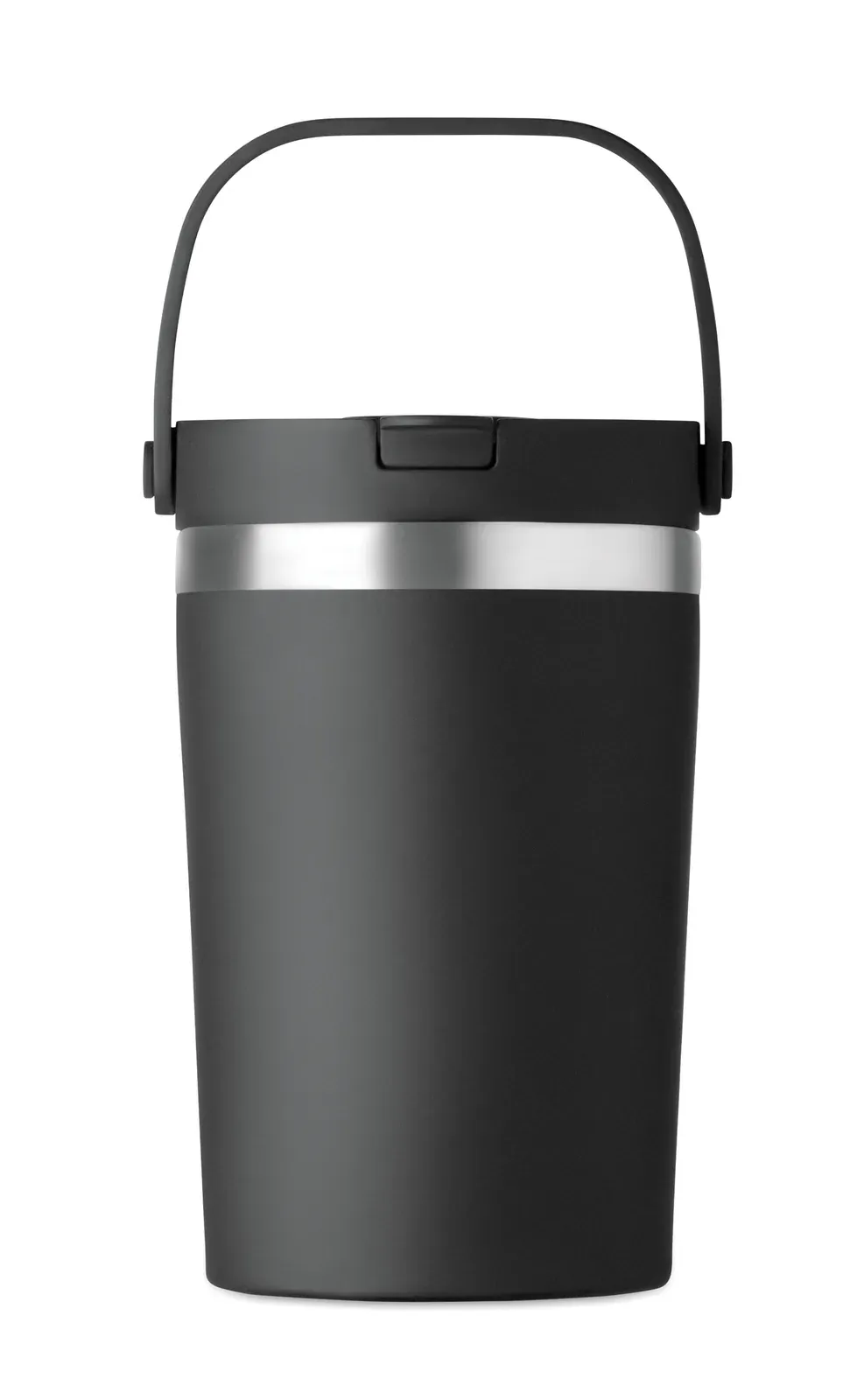 Cozycup – Double Wall Recycled Stainless Steel (90% Recycled Stainless and 10% Stainless Steel) Tumbler with PP 2-in-1 Sip — Black