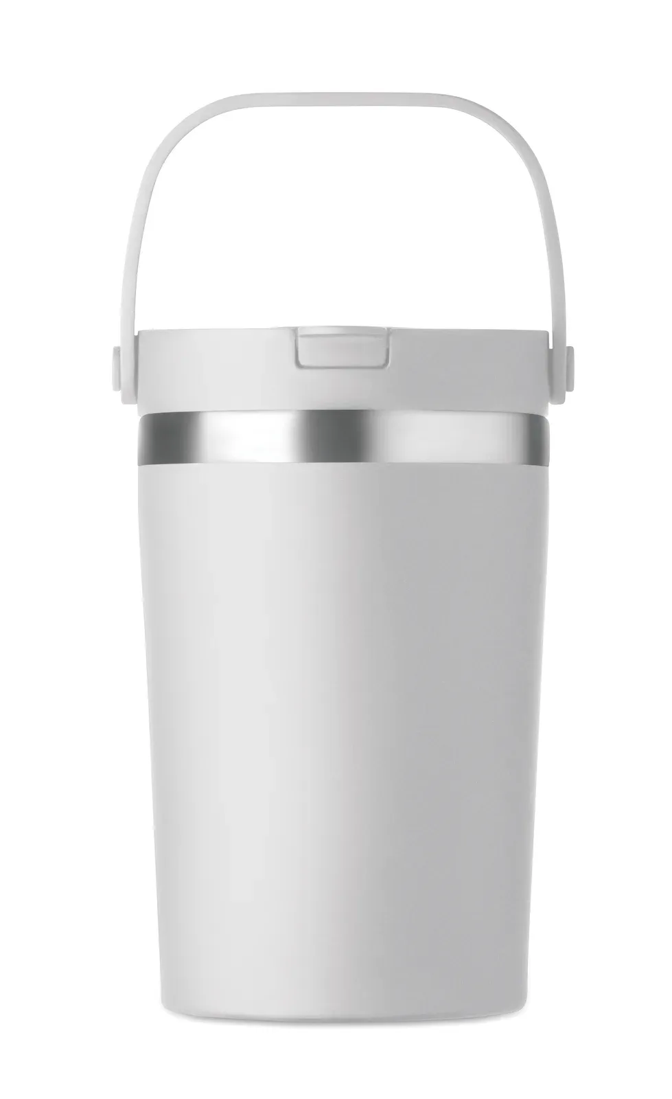 Cozycup – Double Wall Recycled Stainless Steel (90% Recycled Stainless and 10% Stainless Steel) Tumbler with PP 2-in-1 Sip — White