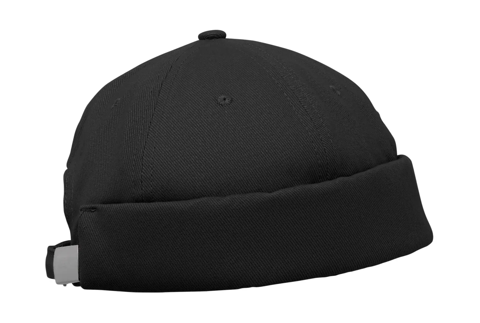 Dock Brushed Cotton Docker Cap — Black