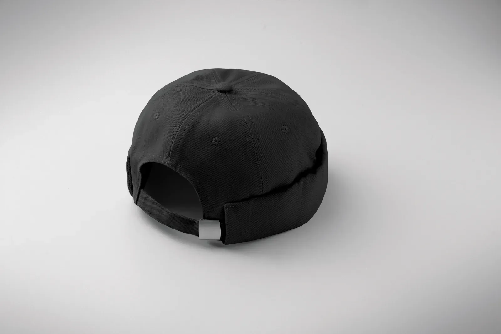 Dock Brushed Cotton Docker Cap — Black