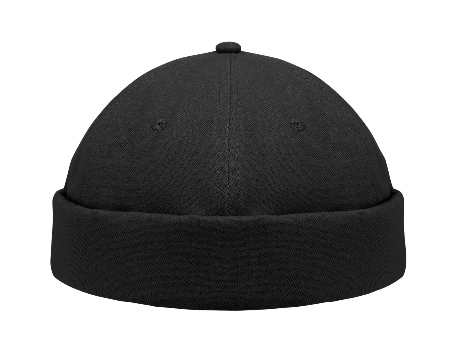 Dock Brushed Cotton Docker Cap — Black