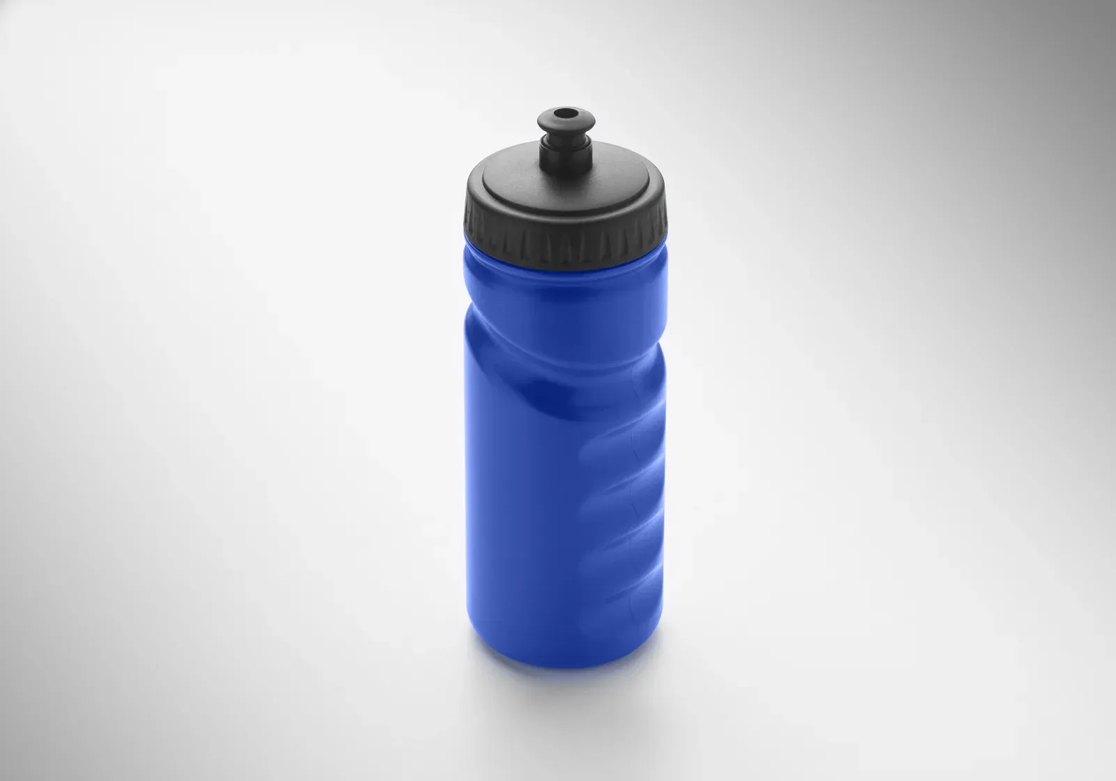 Spot Fresh – Sports Drinking Bottle with Convenient Handgrip in Solid PE Plastic — Blue