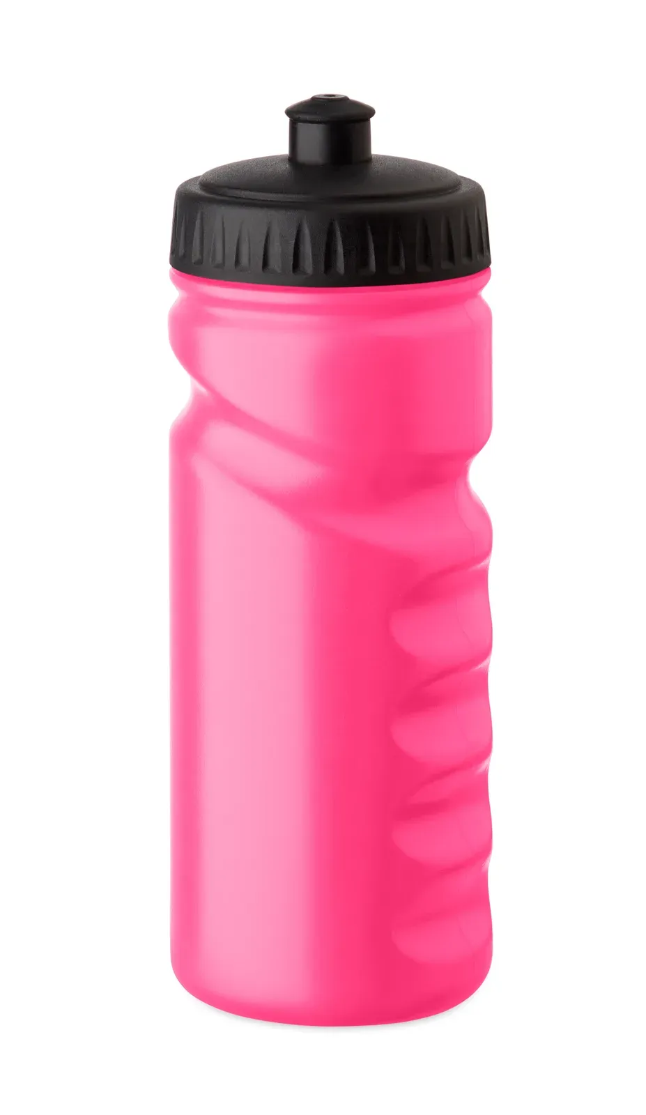 Spot Fresh – Sports Drinking Bottle with Convenient Handgrip in Solid PE Plastic — Neon Fuchsia