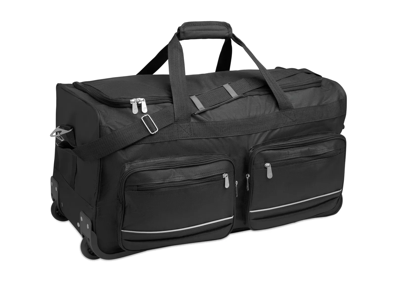 RPET Duffle Bag Itfits with Zippered Pocket 72X36X38 cm MO2942 — Black