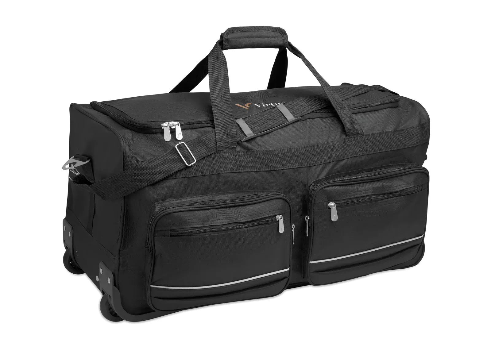 RPET Duffle Bag Itfits with Zippered Pocket 72X36X38 cm MO2942 — Black