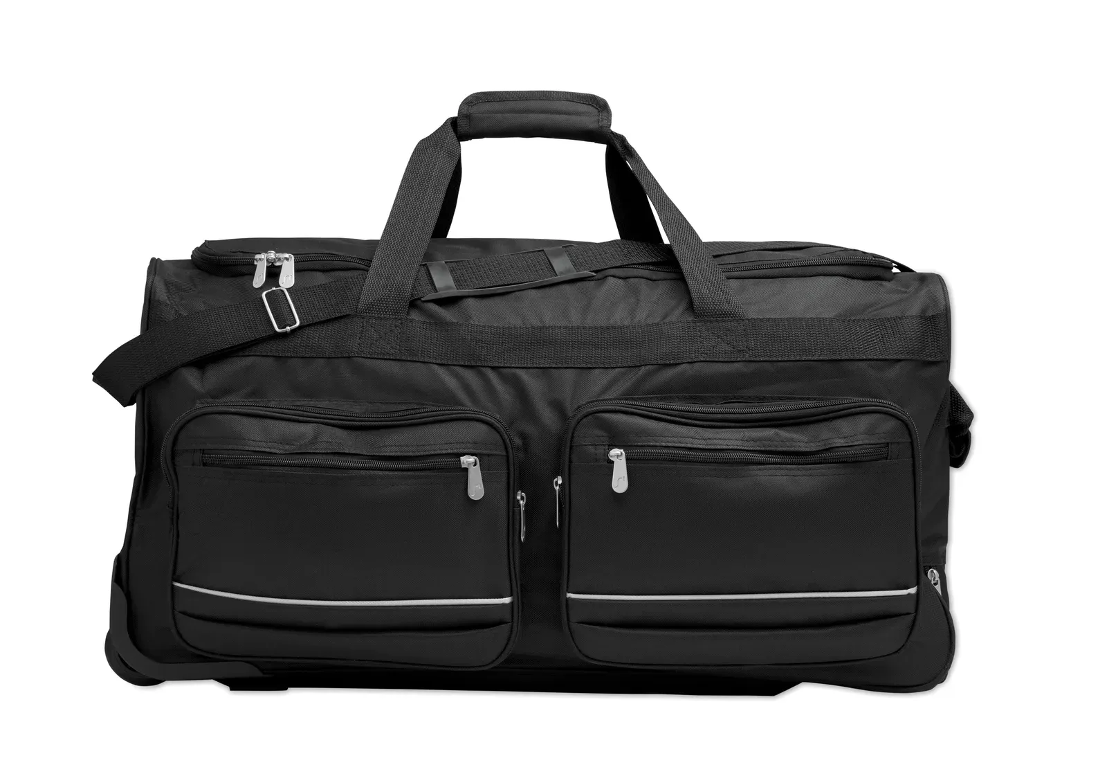 RPET Duffle Bag Itfits with Zippered Pocket 72X36X38 cm MO2942 — Black