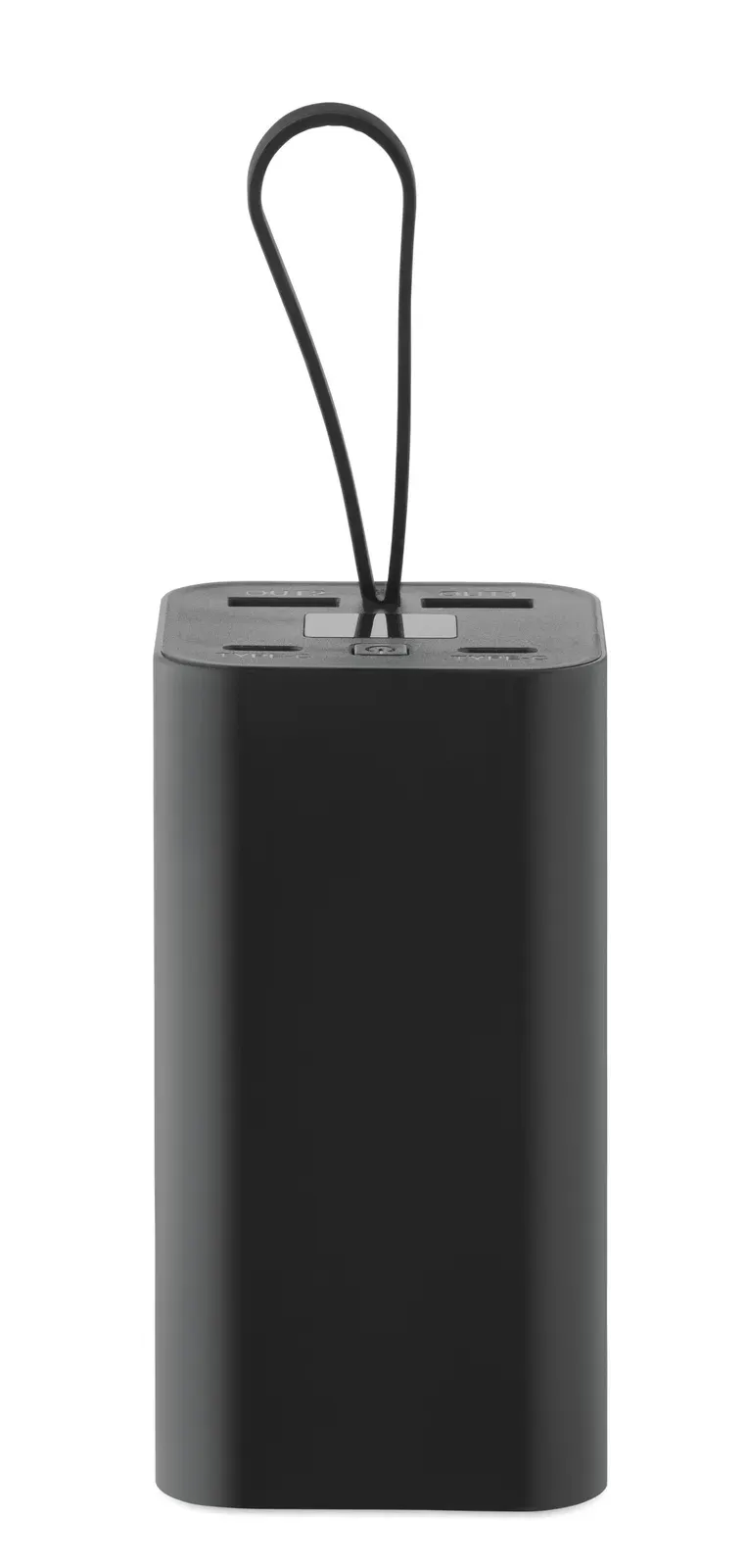 Voima 20,000mAh Power Bank – Recycled Aluminium with Digital Display — Black