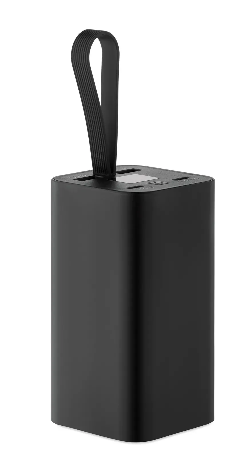 Voima 20,000mAh Power Bank – Recycled Aluminium with Digital Display — Black