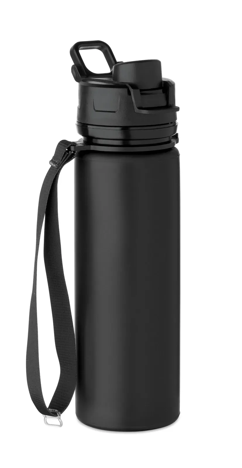 Lett – Foldable TPU Water Bottle with Bite Valve; Lightweight and Portable Design, Ideal for Outdoor Use — Black