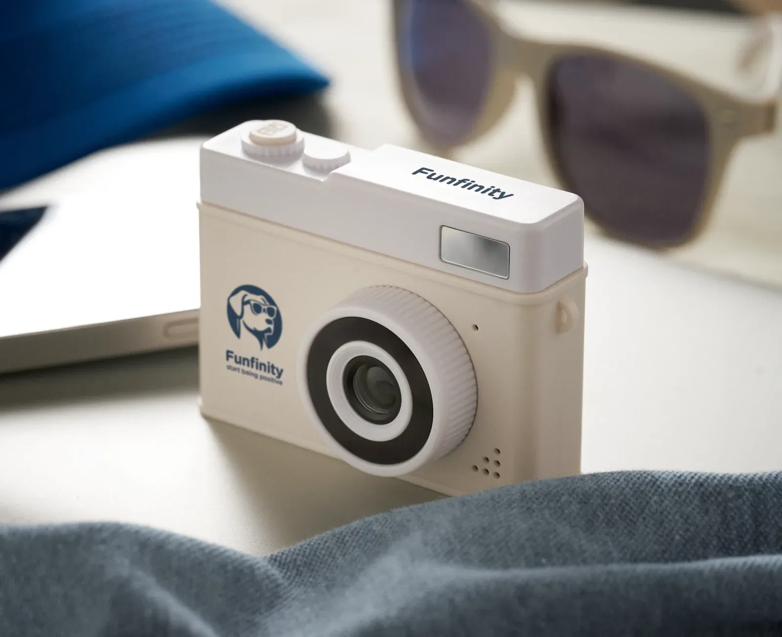 Rapid Digital Camera – 12MP/FHD Video, IPX5 Waterproof, 2.0'' LCD — Beige