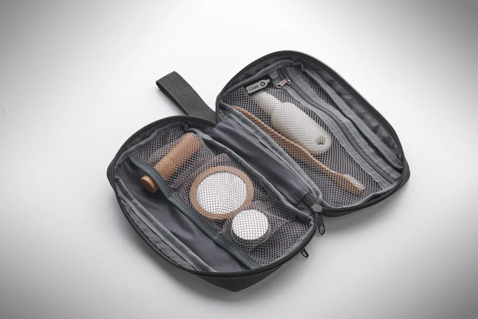Vanit RPET Toiletry Bag 600D PU Coating — Black