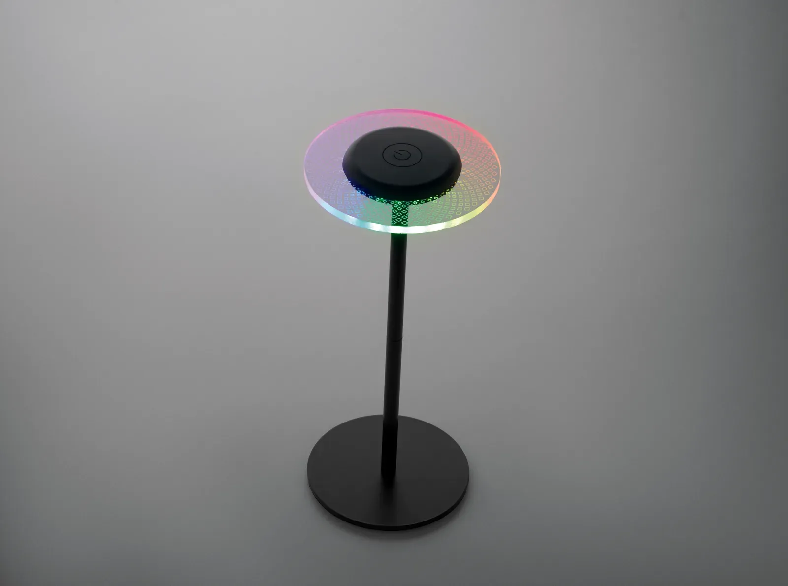 Lounge – Light-Up LED Memoboard with Color-Changing Light and Erasable White Marker; Features Acrylic Board and Aluminum — Black