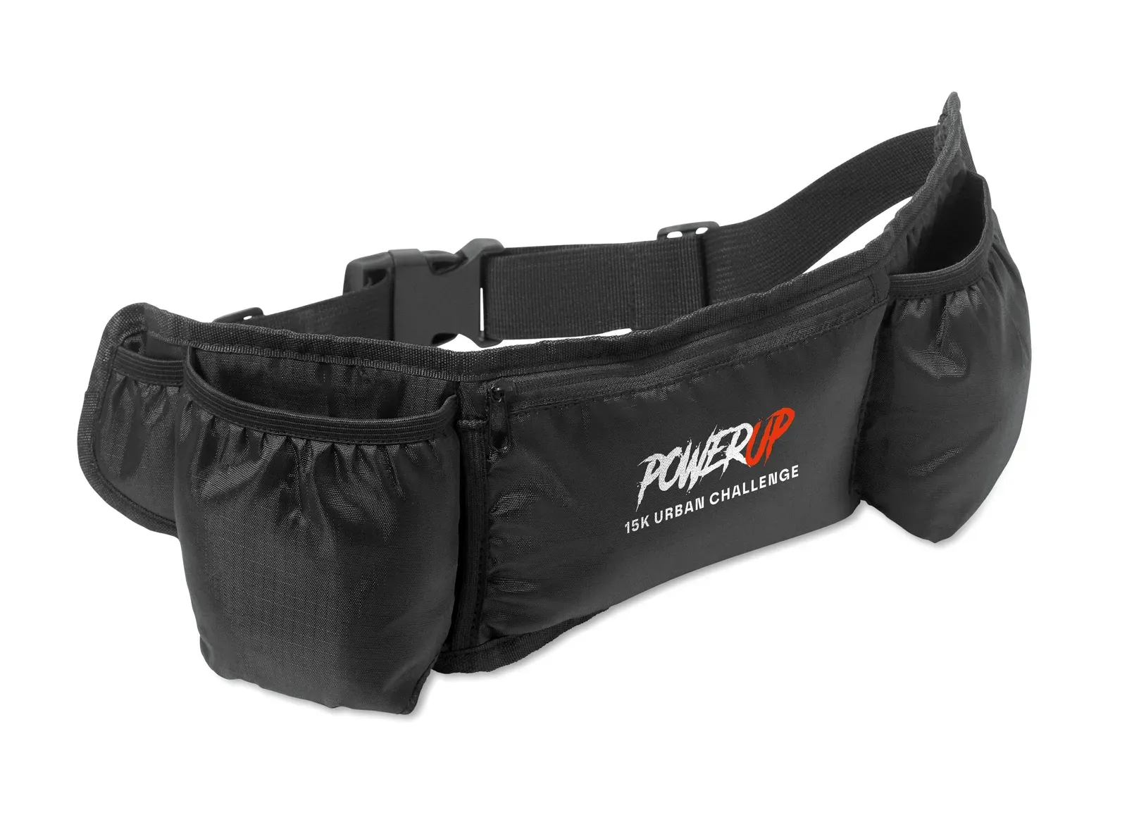 RPET Waist Bag Steady with Zippered Pocket 47X13 cm MO2953 Waist Bag — Black