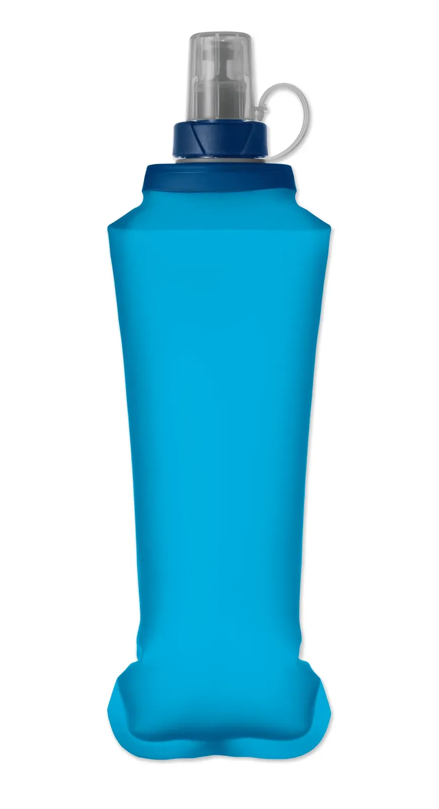Biter – Collapsible Silicone Bottle with Stainless Steel Lid and Aluminium Carabiner — Royal Blue