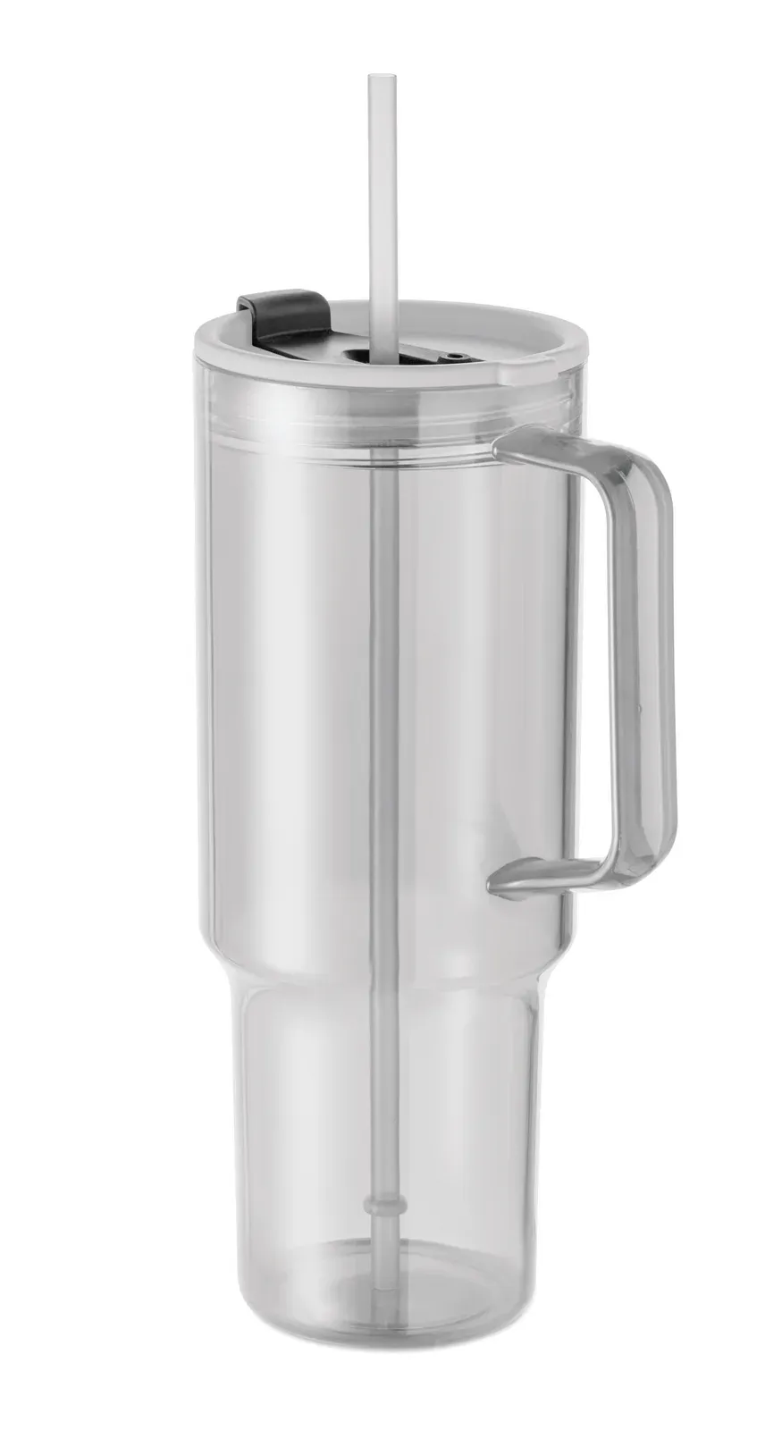 Mugora – Tumbler in RPET with Straw Lid Including PP Straw — Transparent