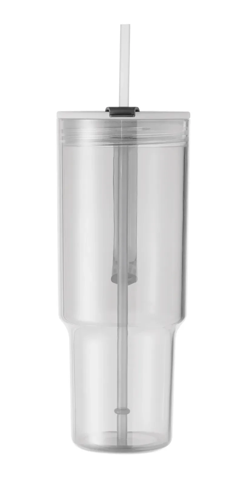 Mugora – Tumbler in RPET with Straw Lid Including PP Straw — Transparent