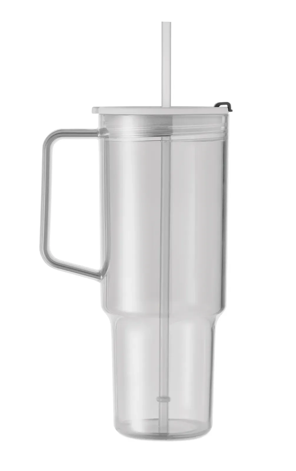Mugora – Tumbler in RPET with Straw Lid Including PP Straw — Transparent