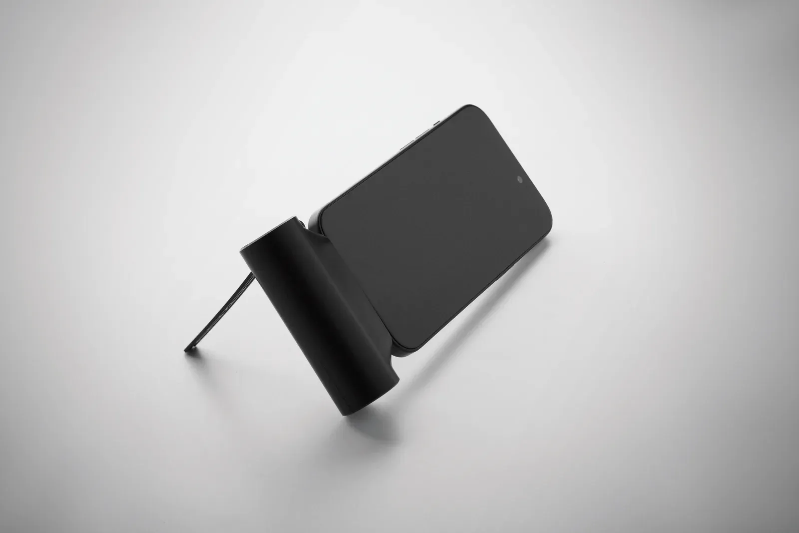 Powerkau 5000mAh Power Bank with Phone Stand – 20W PD Fast Charging — Black
