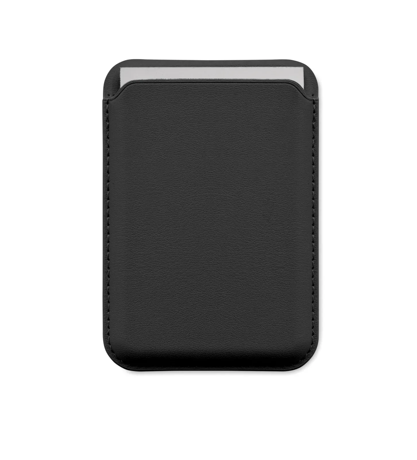 Karta Stand Magnetic PU Leather Card Holder – Holds 3 Cards, Stand Function — Black