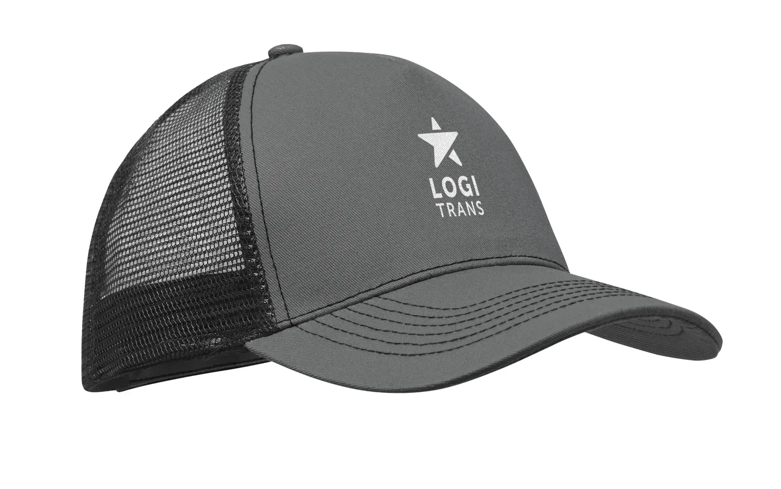 Blist 5-Panel Trucker Cap — Stone Grey