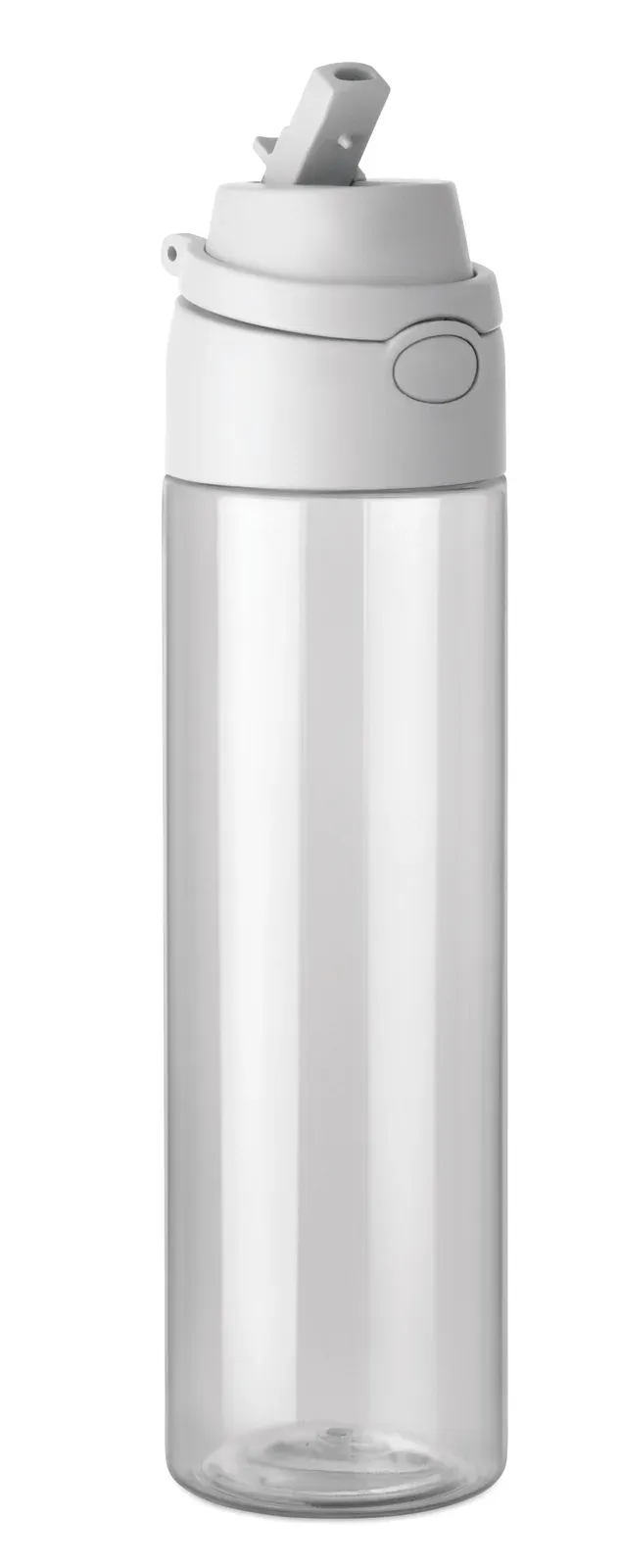Toien Klar – RPET Bottle with 2 in 1 Straw and Sip Lid and Handle — White