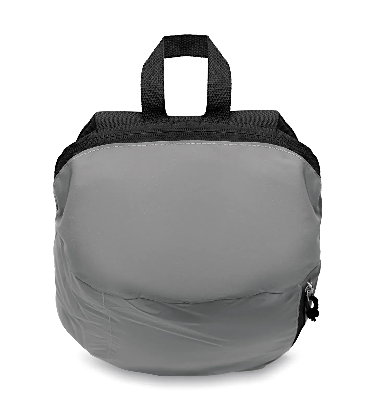 Polyester Backpack Visiback with Zippered Pocket 22X10X39 cm — Matt Silver